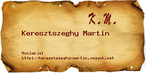 Keresztszeghy Martin névjegykártya