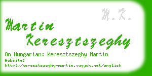 martin keresztszeghy business card